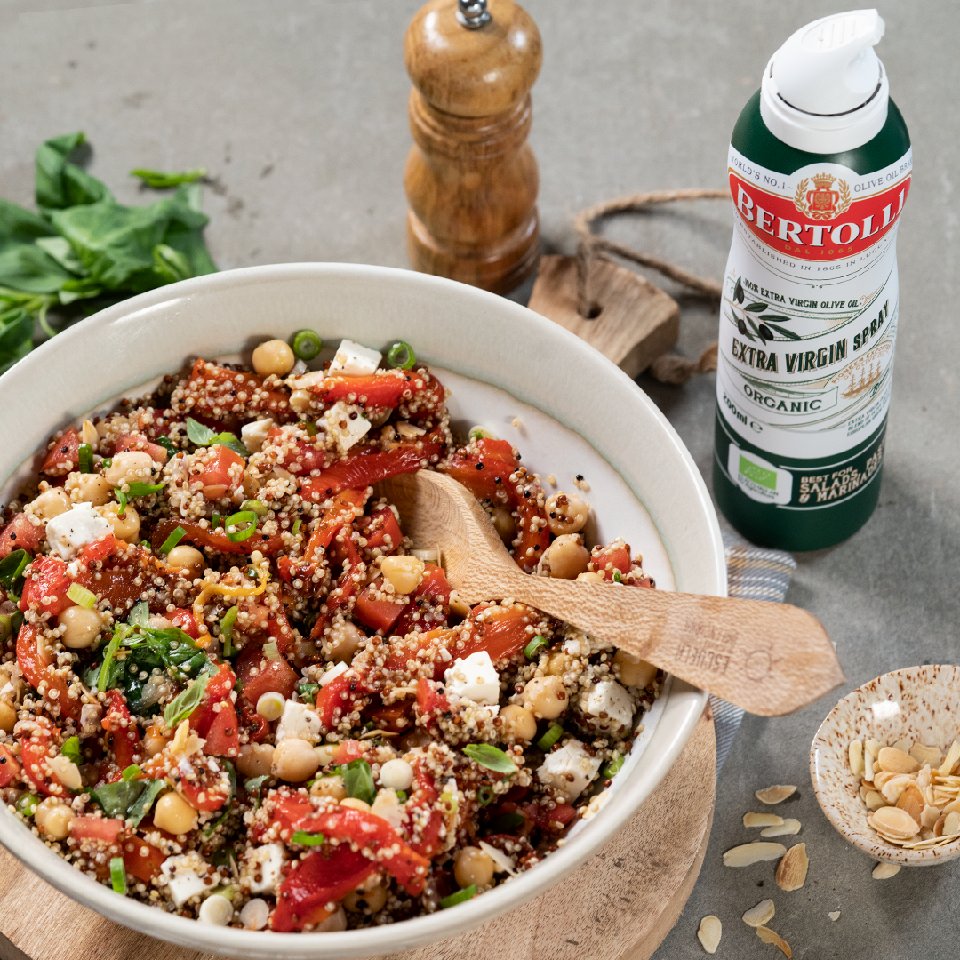 Bertolli’s Quinoa salad with roasted peppers.